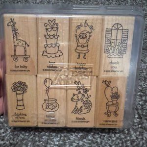 Stampin' Up! Little Hellos 8 pc. Mounted Stamp Set